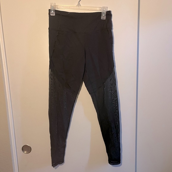 Victoria's Secret Pants - Victoria’s Secret Sport Leggings with Sheer Panel and Drawstring, Size Small